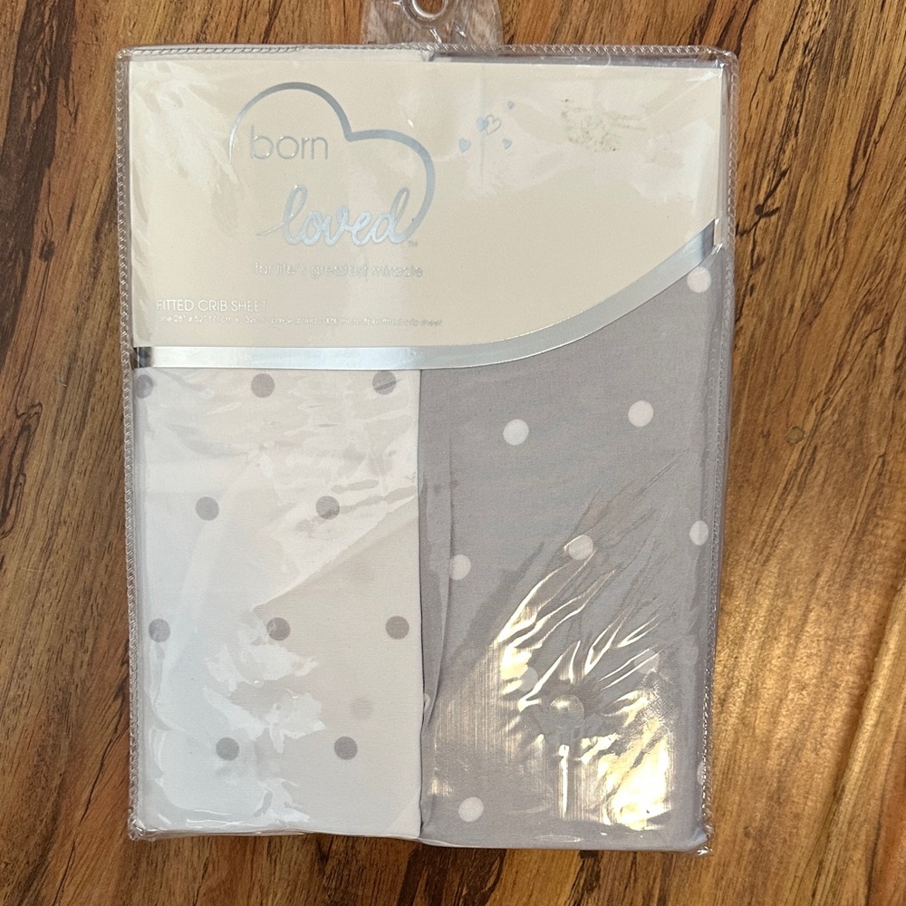 Gray and White Polka Dot Sheet Set